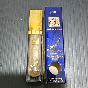 Estee Lauder Pure Color lip gloss .17 oz./6ml  318 Gold Sparkle NIB Crystal-like